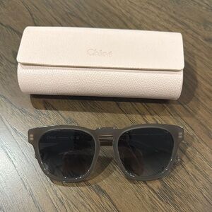 Chloé Brown Sunglasses with Cream Case